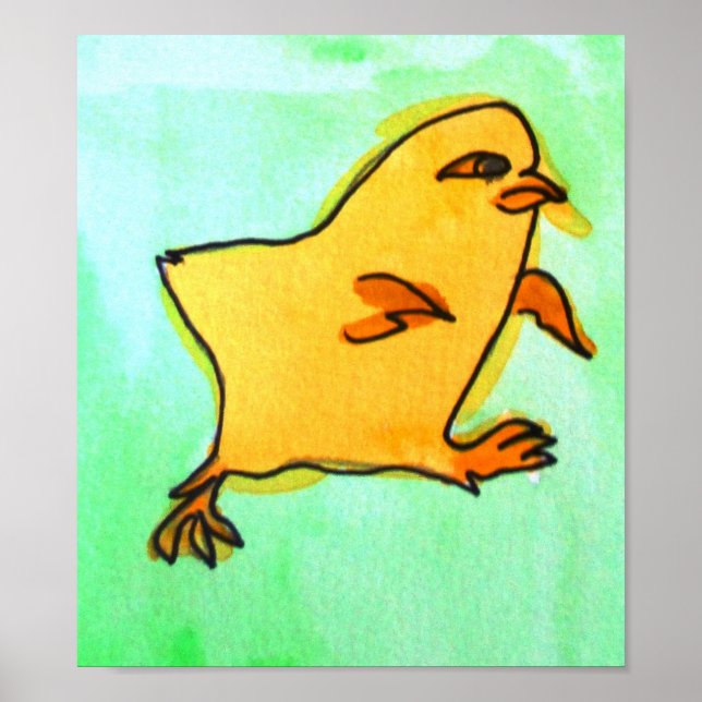 Enfants jaune pâque ferme chicane poster d'art (Devant)