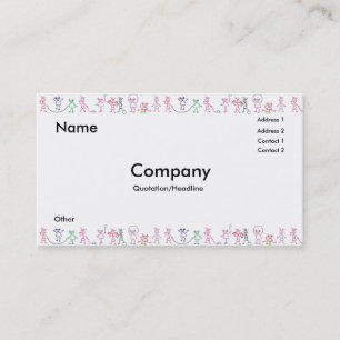 Enfants jouant le carte de visite