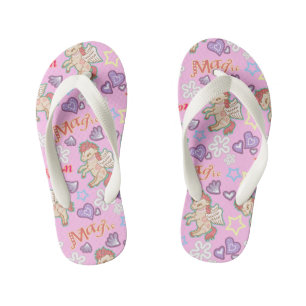 Enfants La Magique Unicorn Rose. Les tongs de l'enfant