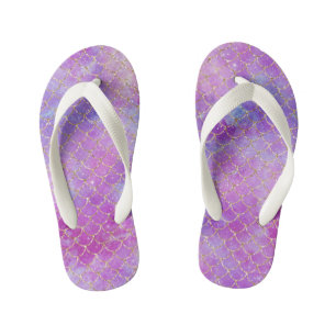 Enfants Mermaid Purple Beach Les tongs de l'enfant