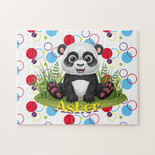 Enfants Nom Panda Puzzle Activité d'apprentissage