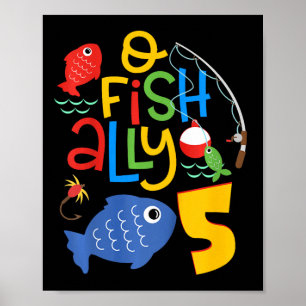 Enfants O-fish-ally Cinq Décorations d'anniversair