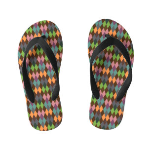 Enfants Paire de Jacquard Brown de tongs