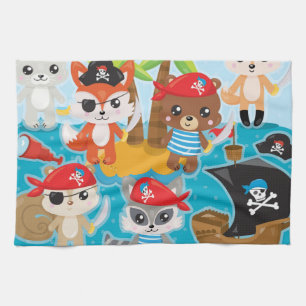 Enfants Party Pirate Serviette de cuisine