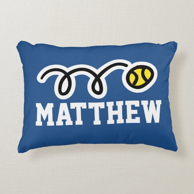 Enfants personnalisés coussin avec balle de tennis (Devant)