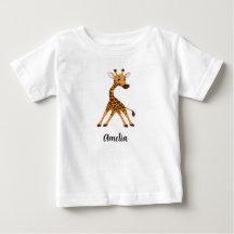 Enfants personnalisés Giraffe Girls Baby T-shirt