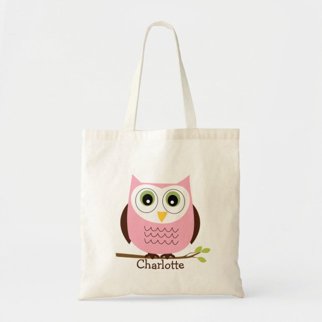 Enfants personnalisés roses et sac fourre-tout (Devant)