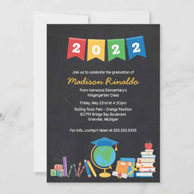 Enfants Primaire Célébration Invitation (Devant)