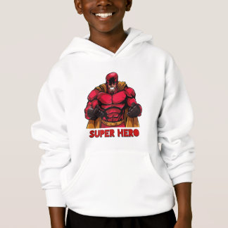 Enfants Red Superhero Pullover Sweat - shirt à cap