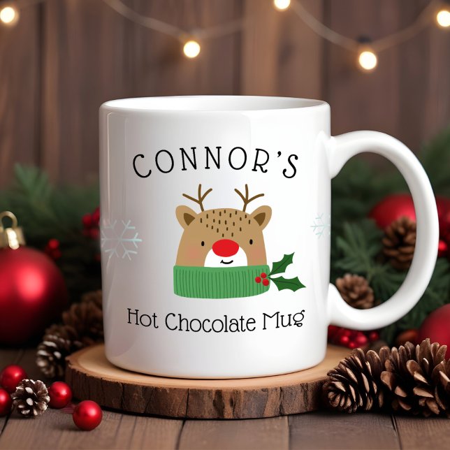 Enfants Rennes Personnalisés Chocolat Chaud Mug (Créateur téléchargé)