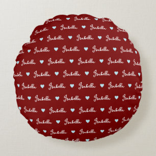 Enfants rouge foncé coussin bébé nom de fille bleu