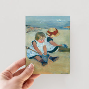 Enfants sur la plage Carte postale Mary Cassatt