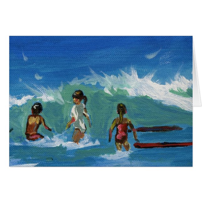 Enfants surfant (Devant Horizontal)