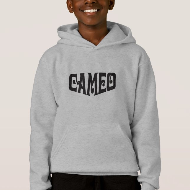 Enfants Sweat - shirt à capuche avec logo noir Cam (Devant)