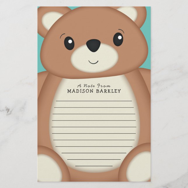 Enfants Teddy Bear mignonne papeterie (Devant)