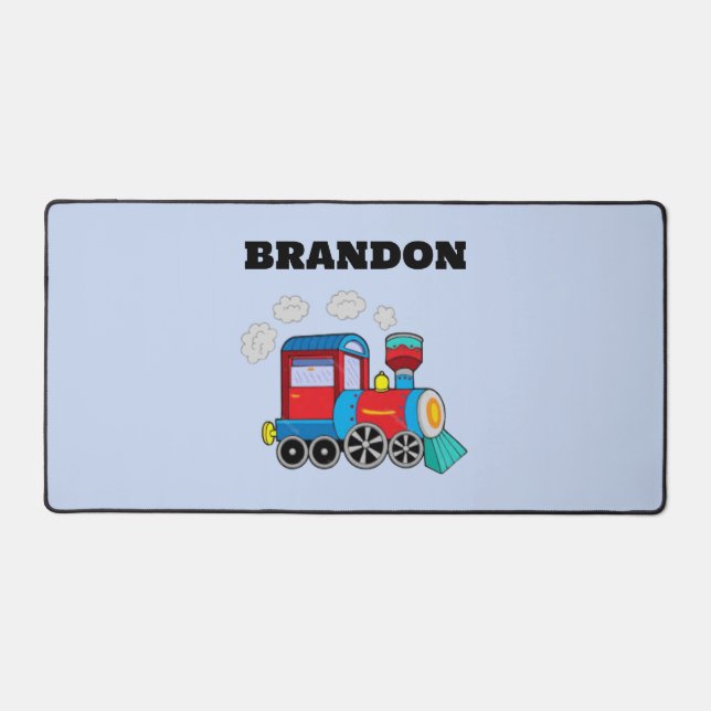 Enfants Train Boys Blue Custom Name (Recto)