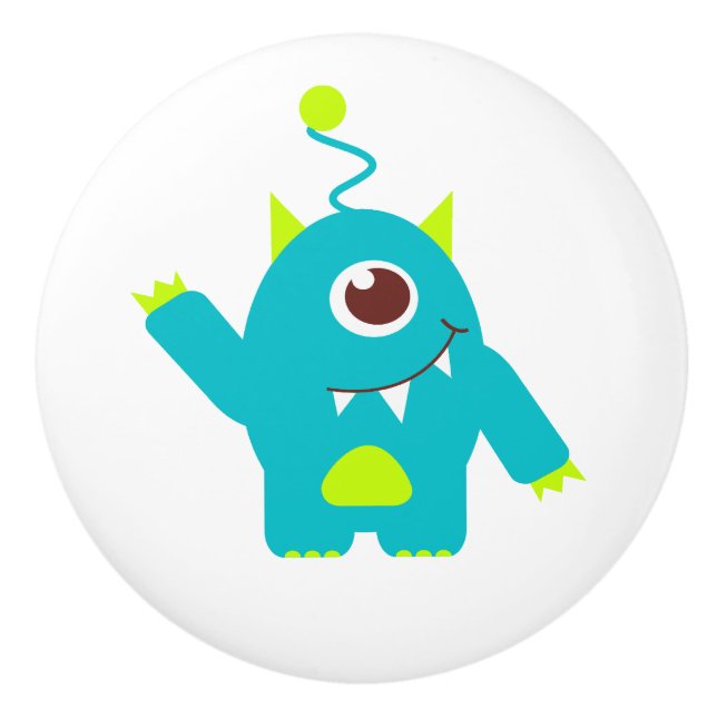 Enfants un oeil alien aqua dessin / poignée de por (Devant)
