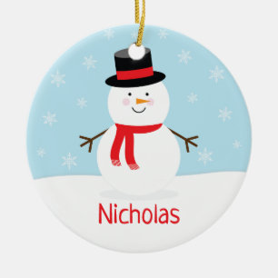 Enfants Vacances Snowman Ornement de Noël