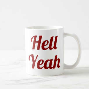 Enfer Ouais Slogan Mug typo manuscrite