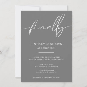 Enfin Fiançailles Mariage Faire-part et Invitation