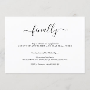 Enfin Invitation de la partie d'engagement