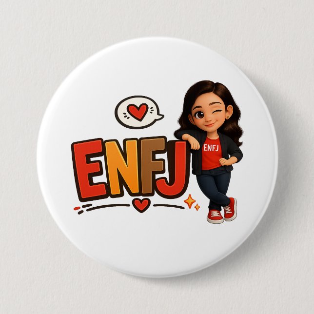 ENFJ 3 INCH ROUND BUTTON (Front)
