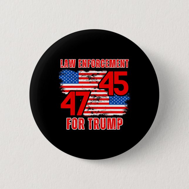 Enforcement For Trump 45 47  2 Inch Round Button (Front)