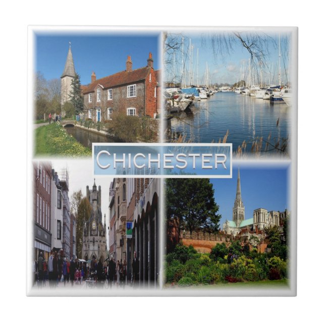 ENG007 CHICHESTER, Bosham Church and Brook House,  Tile (Front)