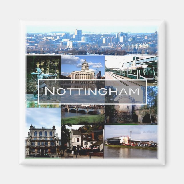 ENG021 NOTTINGHAM, England, Europe, Fridge Magnet (Front)