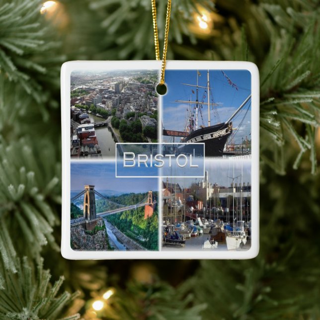 ENG029 BRISTOL, England, Europe, Ceramic Ornament (Tree)