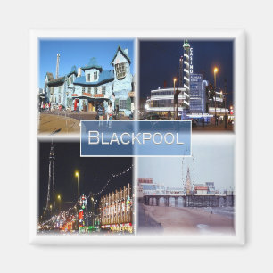 ENG032 BLACKPOOL, Lancashire, England, Fridge Magnet