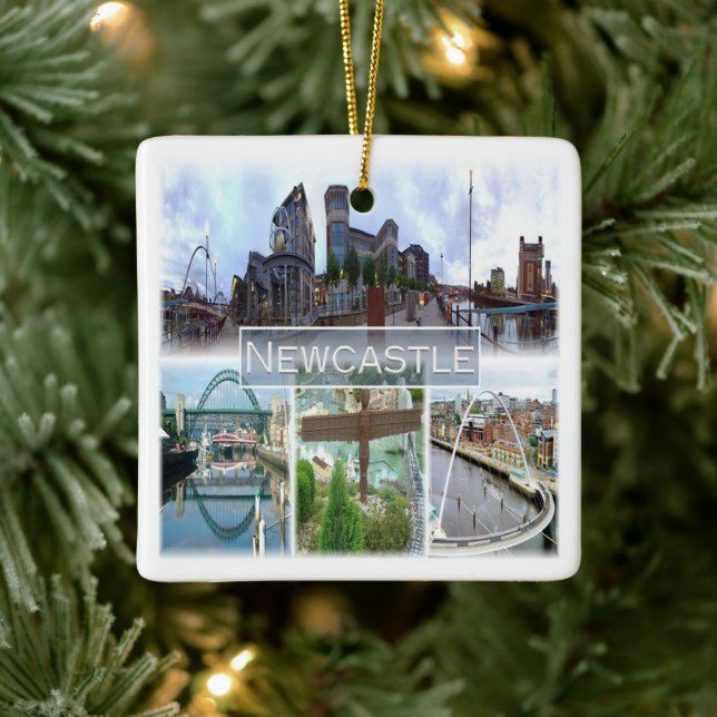 ENG047 NEWCASTLE, England, Europe, Ceramic Ornament (Tree)
