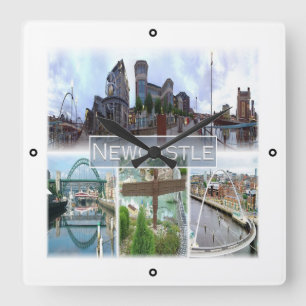 ENG047 NEWCASTLE, England, Europe, Square Wall Clock