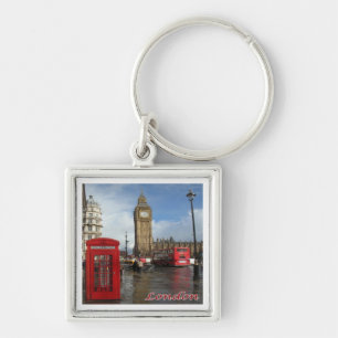 ENG063 LONDON BIG BEN, Double Decker Bus, Keychain