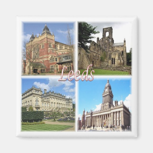 ENG070 LEEDS, Yorkshire, England, Europe, Fridge Magnet (Front)