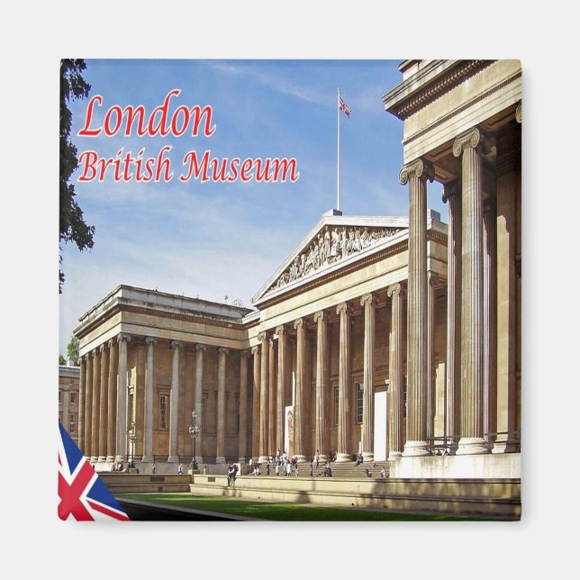 ENG093 LONDON BRITISH MUSEUM, Fridge Magnet (Front)