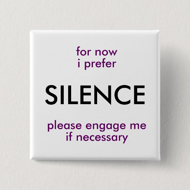 engage if necessary 2 inch square button (Front)