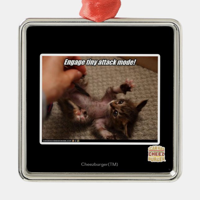 Engage tiny attack mode! metal ornament (Front)