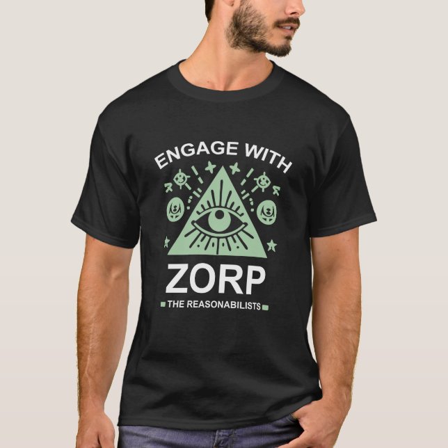 Engage With Zorp Parks & Rec T-Shirt (Front)