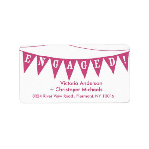 Engaged Banner Return Address Labels. Label