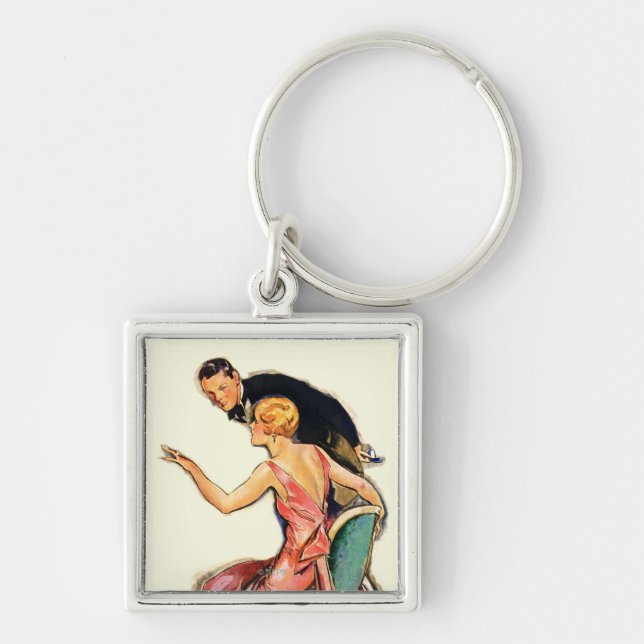 Engaged Couple Keychain (Front)