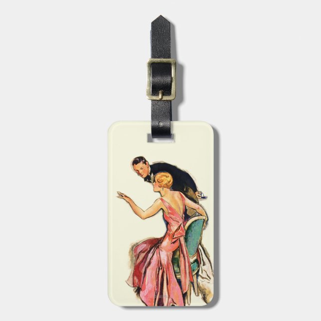 Engaged Couple Luggage Tag (Front Vertical)