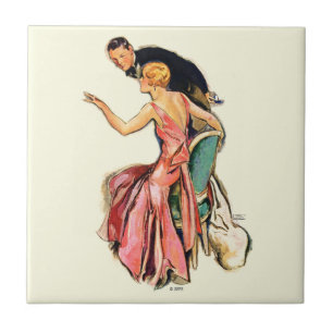 Engaged Couple Tile