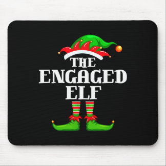 Engaged Elf Matching Family Group Christmas Party Mouse Pad