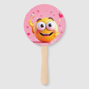 Engaged Emoji Hand Fan