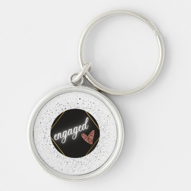 Engaged Glam Keychain (Front)