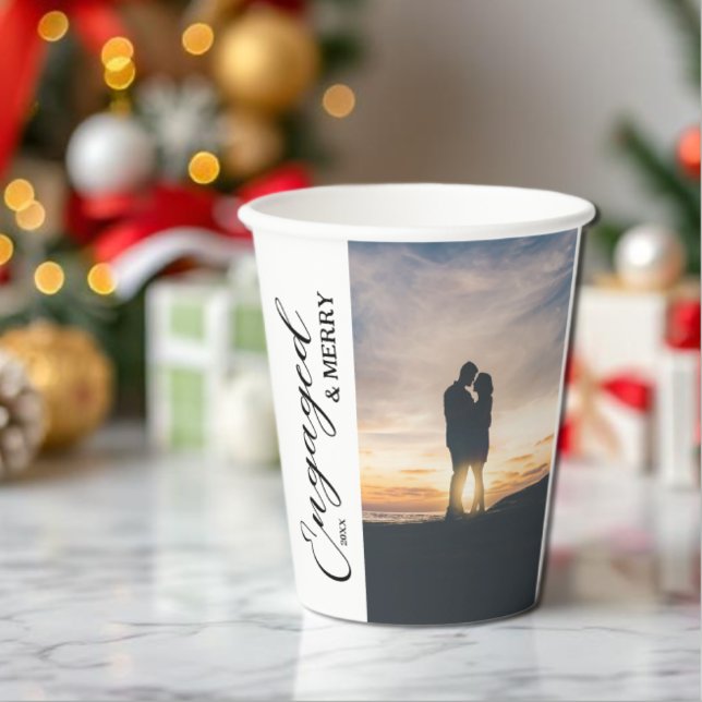 Engaged & Merry Couple Photo Paper Cups (Creator Uploaded)