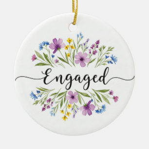 ENGAGED ORNAMENT WITH WILDFLOWERS