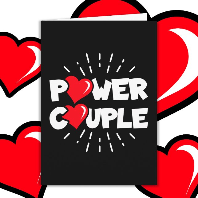 Engaged Power Couple Cute Wedding Anniversary Card (Creator Uploaded)