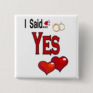 Engagement 2 Inch Square Button